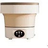 Image de Mini Machine à laver portable 5L - 22 W - Pliable - Silencieux - Trois modes de nettoyage - Pour La Maison Camping Voyage - Kaki