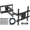 Image de Support Mural TV - Extra Longue Portée 850mm - Écrans 32 à 70 pouces - Inclinable et Rotatif - Max 60 kg
