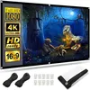 Image de Ecran Videoprojecteur 84 PoucesDouble Face Portable Murale Ecran de Projection Anti-Plis 4K Full HD 16: 9 Pliable186 x 105 cm