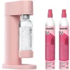 Image de Machine à eau pétillante MYSODA Woody Pink - Pack 2 cylindres CO2 60L + bouteille 1L de gazéification