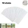Image de Pièges collants mouches stickers bandes rectangulaires transparent incolore fenêtres intérieur capture insectes volants lot 10