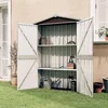 Image de SALE 2024 Abri de jardin JMS - Armoire extérieur Marron 116x45x175 cm Acier galvanisé 12372Kg