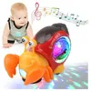Image de Crabe Qui Marche Bebe Jouet Bebe 1 2 3 an dActivité Jouet Bebe 3 6 12 Mois Jouets Déveil Lumières LED (Rouge) yd