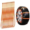 Image de Chaîne à Neige - Universelle - 10 Pcs - Orange - Installation Facile - Compatible Voitures