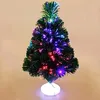 Image de Sapin de Noël - AMOUNE - Mini Arbre Artificiel 45 cm - Fibre Optique - LED Multicolore - Intérieur
