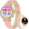 Image de Montre Connectée Femme Ronde avec Appel Bluetooth Montre Intelligente avec Fonction Féminine Montre Podometre Etanche IP68 Rose