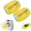 Image de Lot de 2 Sacs à Linge pour Chaussures pour Machine à Laver Réutilisable pour Protéger Les Chaussures - Jaune