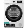 Image de Sèche-linge avec pompe à chaleur - Hisense - DHQE800BW2 - 8 kg - A++ - Hublot - Noir - Grand écran - 16 programmes