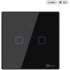 Image de Interrupteur tactile intelligent - SONOFF - T3 EU - Noir - RF 433Mhz - Compatible Alexa/Google Assistant