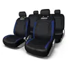 Image de JEU DE HOUSSES COMPLET PREMIUM SPARCO NOIR LISERE BLEU PVC+POLYEST