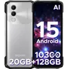 Image de DOOGEE Blade 20 Unbreakable Android 15 Mobile Phone 10300 mAh 6.6Inch+90 Hz 20GB+128GB/TF 2TB Smartphone NFC/5G/P68/IP69K-Argent
