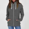 Image de Veste pour femme - chaude - col montant - fermeture éclair - manches longues -Gris