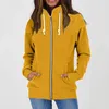 Image de Veste pour femme - chaude - col montant - fermeture éclair - manches longues -Jaune