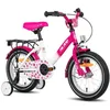 Image de Vélo pour enfants - HILAND - 16 pouces - Roues assistées - Porte-bagages arrière - Rose