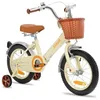 Image de Vélo Enfant - HILAND - STITCH - Roue de 12 pouces - Frein à main - Panier à vélo - Beige