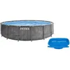 Image de Kit Piscine hors sol tubulaire INTEX - Pris Frame - 457 x 122 cm - Ronde (Pompe bâche tapis de sol et échelle) - 26742NP