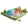 Image de Aire de jeux gonflable - INTEX - Dino Aventure - 410 Litres - 2 ans+ - 201 x 201 x 36 cm - Inclus : 3 dinosaures 2 cactus volcan