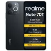 Image de realme Note 70T Smartphone 4+256 GB Batterie de 6 000 mAh Rechargement rapide à 15 W avec charge inversée à 6 Wnoir
