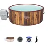 Image de Spa gonflable BESTWAY - Lay-Z-Spa Helsinki - 180 airjets - 180 x 66 cm - 5 à 7 places - Rond (couverture cartouche diffuseur)