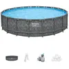Image de Kit Piscine hors sol tubulaire BESTWAY - APX 365  - 610 x 132 cm - Ronde (Filtre à sable 500g polysphère échelle bâche)
