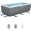 Image de Kit Piscine hors sol tubulaire BESTWAY - Steel Pro Max - 422 x 201 x 122 cm - Rectangulaire (Filtre à cartouche échelle 1 cartouch