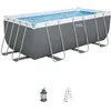 Image de Kit Piscine hors sol tubulaire BESTWAY - Steel Pro Max  - 412 x 201 x 122 cm - Rectangulaire (Filtre à sable échelle)