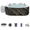 Image de Spa gonflable BESTWAY - Lay-Z-Spa Hollywood - 140 airjets - 180 x 180 x 66 cm - 4 à 6 places - Carré (couverture cartouche)