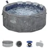 Image de Spa semi rigide BESTWAY - Lay-Z-Spa Carrara - 140 airjets - 170 x 65 cm - 4 à 6 places - Rond (couverture cartouche 4 appuie-tête)