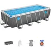 Image de Kit Piscine hors sol tubulaire BESTWAY - Steel Pro - 488 x 244 x 122 cm - Rectangulaire (Filtre à cartouche échelle bâche)