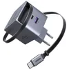 Image de Chargeur secteur - UGREEN - 65W - USB-A et USB-C - Rétractable