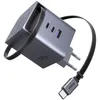 Image de Chargeur secteur - UGREEN - 100W - 2x USB-C + 1x USB-A - Rétractable