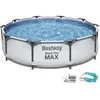 Image de Piscine de jardin tubulaire - JANSHOP - 305x76 cm - PVC 3 couches - Renfort en maille de nylon - Capacité 4678 litres