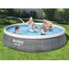 Image de Bestway Piscine ronde grise Fast Set 396 x 84 cm pisicne hors sol pompe de filtration cartouche piscine enfant
