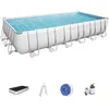 Image de Piscine hors sol - BESTWAY - Power Steel  - 732 x 366 x 132 cm - Gris clair - Filtre à sable