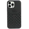 Image de AUDI Étui coque cuir véritable rigide iPhone 13 Pro / 13 (61) Noir - motif losange