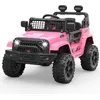 Image de Voiture électrique/Télécommandée 12V pour enfantBDM-0922-G2- 2 rouesblancheavec et phares fonctionnels-ROSE