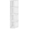 Image de VASAGLE Étagère dangle à 4 Niveaux Étagères de Rangement Autoportantes Bibliothèque en Bois pour Cuisine Chambre Blanche