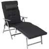 Image de Chaise Longue SONGMICS - Matelas 6cm - Alu Anti-Rouille - Noir GCB24BK