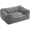 Image de FEANDREA Lit pour Chien Housse Lavable enMachine en Peluche Gris PGW10GG
