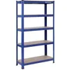 Image de SONGMICS Étagères en Acier avec 5 Tablettes Charge lourde de 650 kg 75 x 30 x 150 cm Bleu