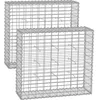 Image de Lot de 2 Gabions à Pierres - 100 x 90 x 30 cm - Mailles 5x10cm - Fil 4mm - SONGMICS