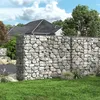 Image de Lot de 4 Gabions pierre 100 x 80 x 30 cm Colonne Banc de jardin mur en pierre galvanisé SONGMICS