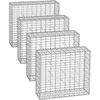 Image de SONGMICS Lot de 4 Gabions de pierre 100x90x30cm Mailles 10x5cm - Acier galvanisé