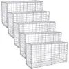 Image de Lot de 5 x Gabions pierre 100 x 50 x 30 cm Base pour mur métallique Déco Jardin Clôture décorative SONGMICS