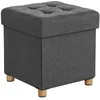 Image de SONGMICS Banc de Rangement - Gris foncé - Pliable - Charge 300 kg