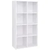 Image de VASAGLE Bibliothèque Étagère à 8 Compartiments Meuble de Rangement Cloison Séparateur Présentoir 30 x 655 x 1295 cm Blanc