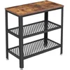 Image de VASAGLE Table dappoint 60 x 30 x 60 cm Style industriel table console 2 Étagères en maille Marron rustique LET33BX