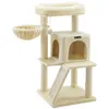 Image de FEANDREA Arbre à Chat Tour avec Haute de 96 cm Plate-Forme dobservation Beige