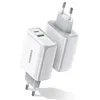 Image de Chargeur mural - Ugreen - 60468 - USB-A Type-C - QC 3.0 PD - 36W 3A - Blanc