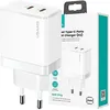 Image de Chargeur - USAMS - T54 - 2x USB-C - 40W - Charge rapide - Compatible iPhone et Android